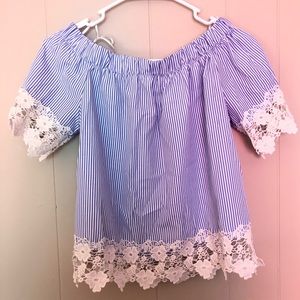 Striped off the shoulder